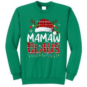 Mamaw Claus Christmas Lights Pajama Family Matching Sweatshirt