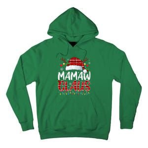 Mamaw Claus Christmas Lights Pajama Family Matching Tall Hoodie