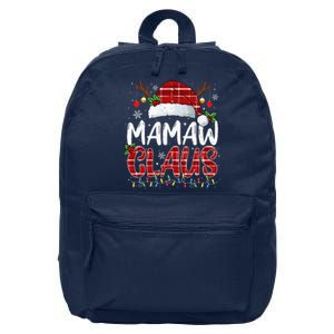 Mamaw Claus Christmas Lights Pajama Family Matching 16 in Basic Backpack