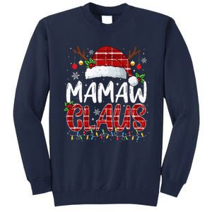 Mamaw Claus Christmas Lights Pajama Family Matching Tall Sweatshirt