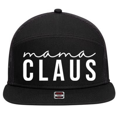 Mama Claus Christmas Holiday 7 Panel Mesh Trucker Snapback Hat