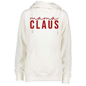 Mama Claus Christmas Holiday Womens Funnel Neck Pullover Hood