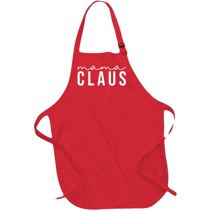 Mama Claus Christmas Holiday Full-Length Apron With Pockets