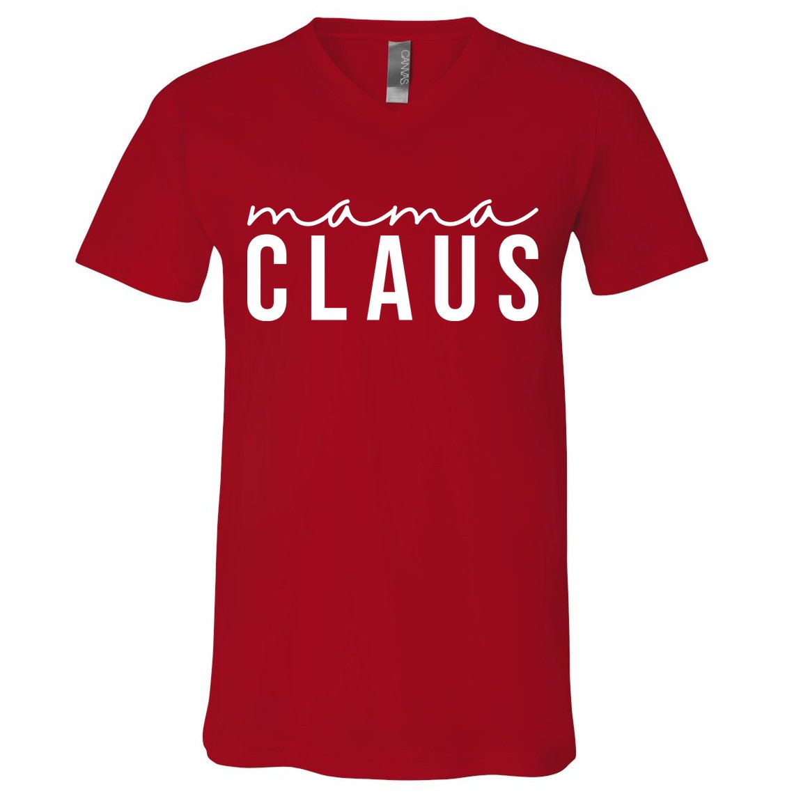 Mama Claus Christmas Holiday V-Neck T-Shirt