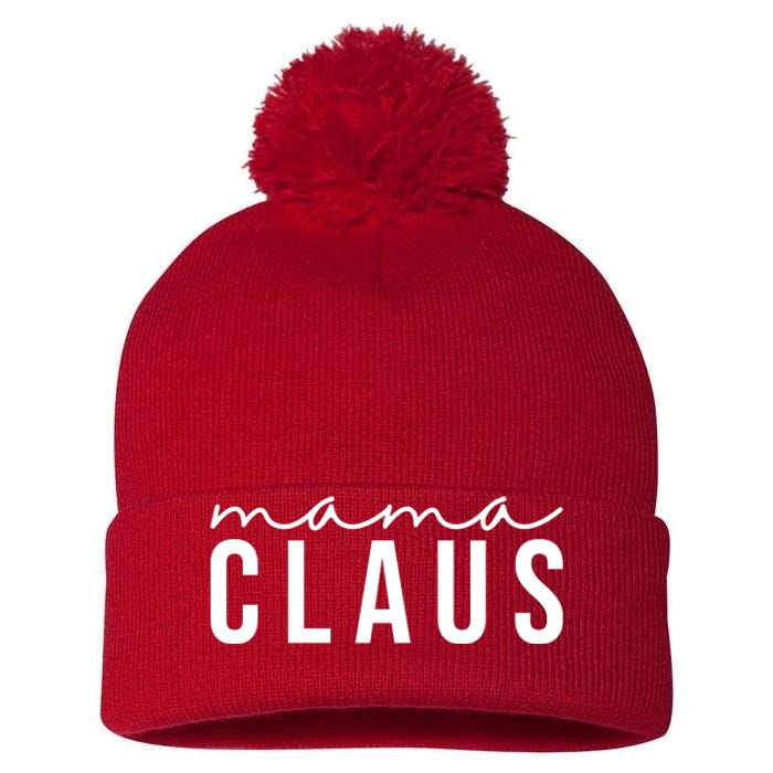 Mama Claus Christmas Holiday Pom Pom 12in Knit Beanie