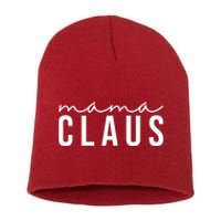 Mama Claus Christmas Holiday Short Acrylic Beanie