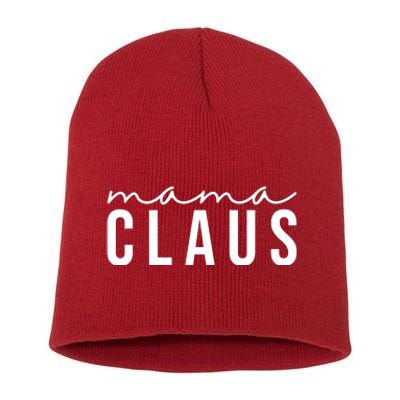 Mama Claus Christmas Holiday Short Acrylic Beanie