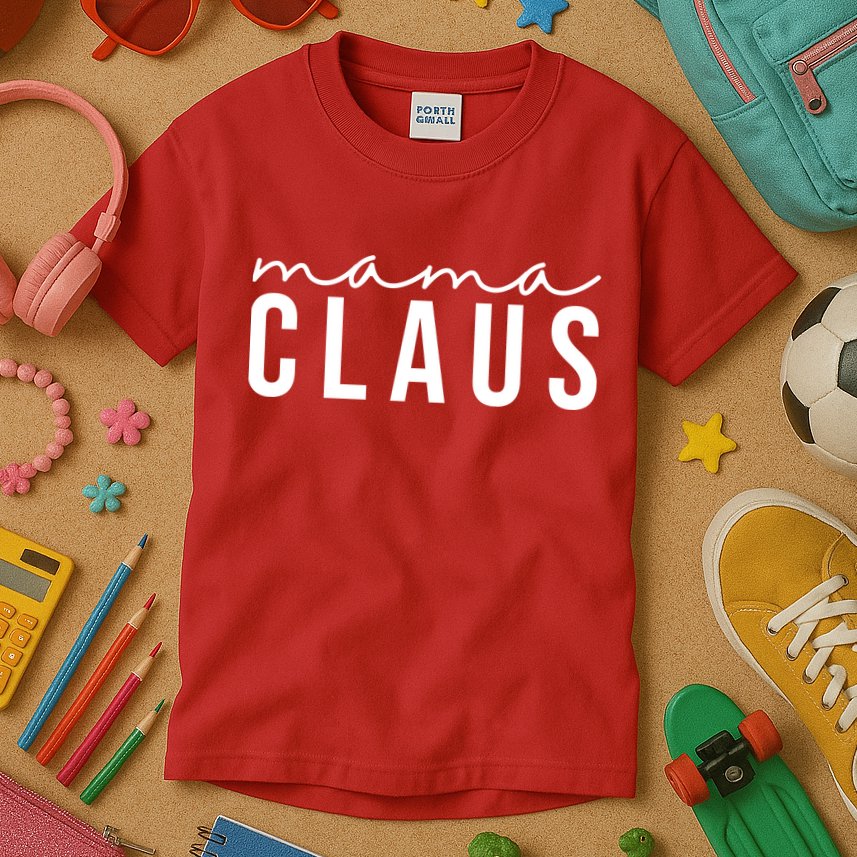 Mama Claus Christmas Holiday Kids T-Shirt