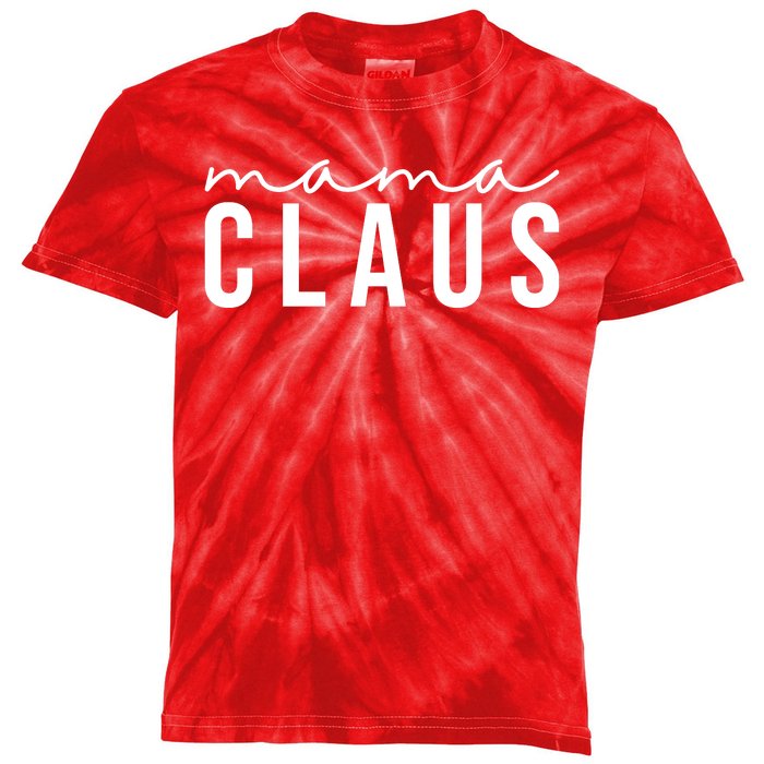 Mama Claus Christmas Holiday Kids Tie-Dye T-Shirt