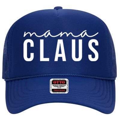 Mama Claus Christmas Holiday High Crown Mesh Back Trucker Hat