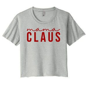 Mama Claus Christmas Holiday Women's Crop Top Tee