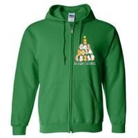 Meowy Catmas Cat Christmas Tree Lights Kitten Xmas Cat Lover Full Zip Hoodie