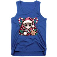 Merry Christmas Cat Santa For Cat Mom Christmas Cat Gift Tank Top