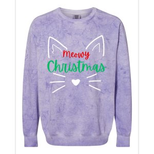 Meowy Christmas Cat Christmas Funny Cats Christmas Cute Gift Colorblast Crewneck Sweatshirt