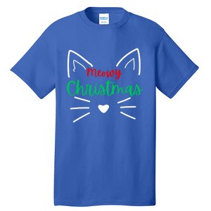 Meowy Christmas Cat Christmas Funny Cats Christmas Cute Gift Tall T-Shirt