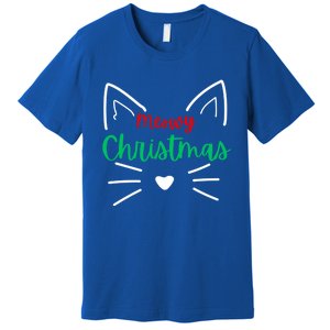 Meowy Christmas Cat Christmas Funny Cats Christmas Cute Gift Premium T-Shirt