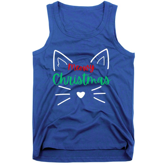 Meowy Christmas Cat Christmas Funny Cats Christmas Cute Gift Tank Top