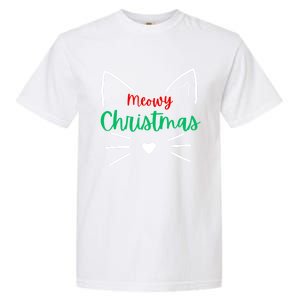 Meowy Christmas Cat Christmas Funny Cats Christmas Cute Gift Garment-Dyed Heavyweight T-Shirt