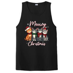 Meowy Christmas Cute Kitten Cat Lover Funny Festive Holidays Gift PosiCharge Competitor Tank