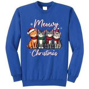 Meowy Christmas Cute Kitten Cat Lover Funny Festive Holidays Gift Sweatshirt