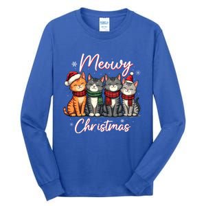 Meowy Christmas Cute Kitten Cat Lover Funny Festive Holidays Gift Tall Long Sleeve T-Shirt