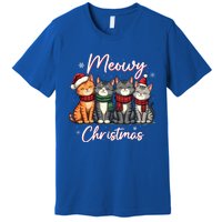 Meowy Christmas Cute Kitten Cat Lover Funny Festive Holidays Gift Premium T-Shirt