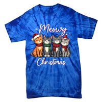 Meowy Christmas Cute Kitten Cat Lover Funny Festive Holidays Gift Tie-Dye T-Shirt