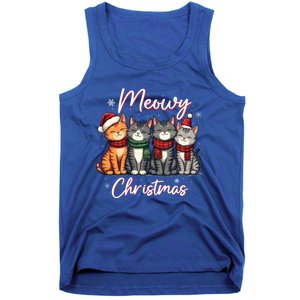 Meowy Christmas Cute Kitten Cat Lover Funny Festive Holidays Gift Tank Top