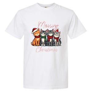 Meowy Christmas Cute Kitten Cat Lover Funny Festive Holidays Gift Garment-Dyed Heavyweight T-Shirt