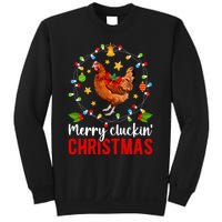 Merry Cluckin Christmas Chicken Owner Chicken Lover Xmas Long Sleeve Sweatshirt