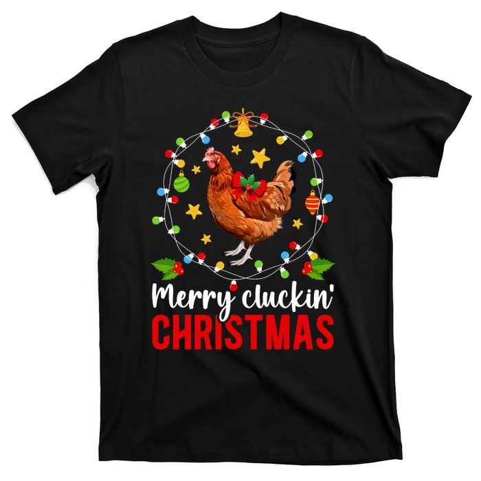 Merry Cluckin Christmas Chicken Owner Chicken Lover Xmas Long Sleeve T-Shirt