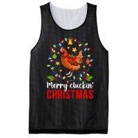 Merry Cluckin Christmas Chicken Owner Chicken Lover Xmas Long Sleeve Mesh Reversible Basketball Jersey Tank