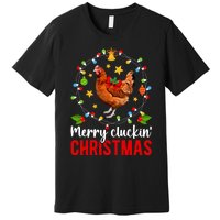 Merry Cluckin Christmas Chicken Owner Chicken Lover Xmas Long Sleeve Premium T-Shirt