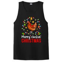 Merry Cluckin Christmas Chicken Owner Chicken Lover Xmas Long Sleeve PosiCharge Competitor Tank