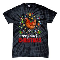 Merry Cluckin Christmas Chicken Owner Chicken Lover Xmas Long Sleeve Tie-Dye T-Shirt