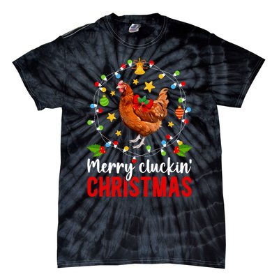 Merry Cluckin Christmas Chicken Owner Chicken Lover Xmas Long Sleeve Tie-Dye T-Shirt