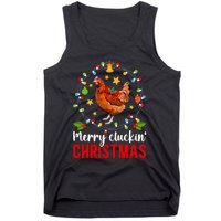 Merry Cluckin Christmas Chicken Owner Chicken Lover Xmas Long Sleeve Tank Top