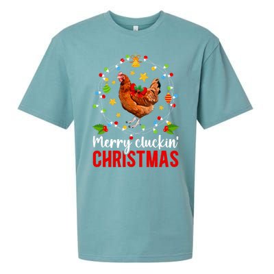 Merry Cluckin Christmas Chicken Owner Chicken Lover Xmas Long Sleeve Sueded Cloud Jersey T-Shirt