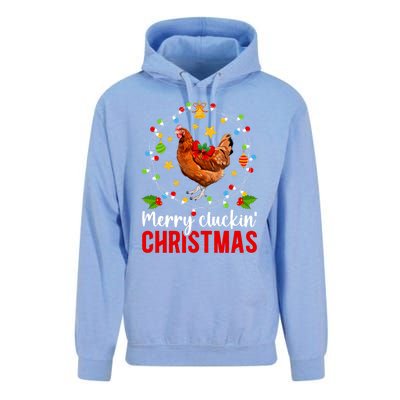 Merry Cluckin Christmas Chicken Owner Chicken Lover Xmas Long Sleeve Unisex Surf Hoodie