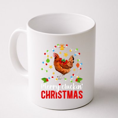 Merry Cluckin Christmas Chicken Owner Chicken Lover Xmas Long Sleeve Coffee Mug