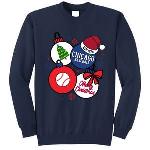 Merry Christmas Chicago Baseball Est 1876 Tall Sweatshirt