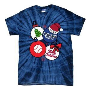 Merry Christmas Chicago Baseball Est 1876 Tie-Dye T-Shirt