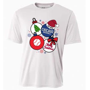 Merry Christmas Chicago Baseball Est 1876 Cooling Performance Crew T-Shirt