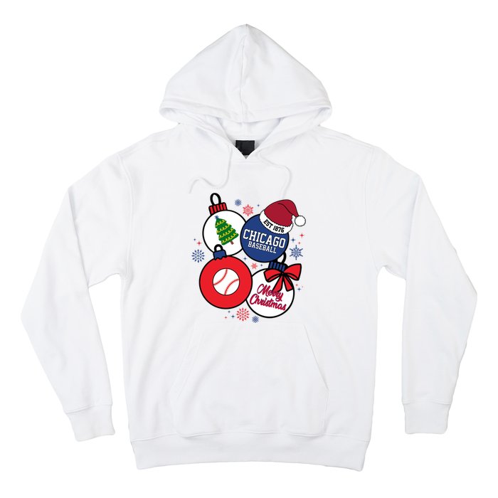 Merry Christmas Chicago Baseball Est 1876 Hoodie