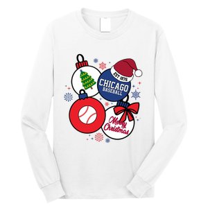 Merry Christmas Chicago Baseball Est 1876 Long Sleeve Shirt