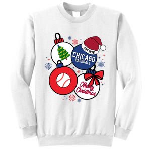 Merry Christmas Chicago Baseball Est 1876 Sweatshirt