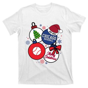 Merry Christmas Chicago Baseball Est 1876 T-Shirt