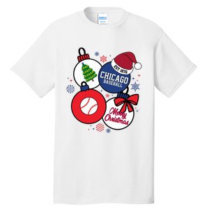 Merry Christmas Chicago Baseball Est 1876 Tall T-Shirt