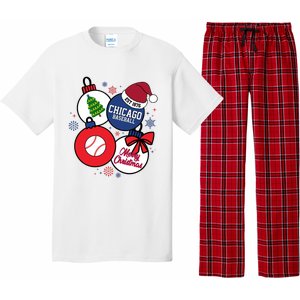 Merry Christmas Chicago Baseball Est 1876 Pajama Set