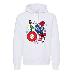 Merry Christmas Chicago Baseball Est 1876 Premium Hoodie